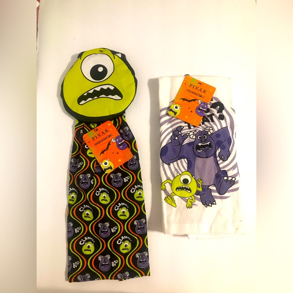 Disney Pixar Monster’s Inc 3 Pc Dish towel set
